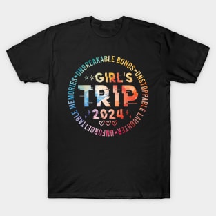 Girls Trip 2024 Womens Weekend Vacation Matching Besties T-Shirt